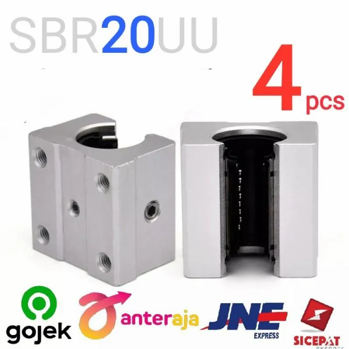 SBR20UU SBR20 SBR 20 LINEAR GUIDE BEARING BLOCK SLIDING CNC RAIL -4PCS ...