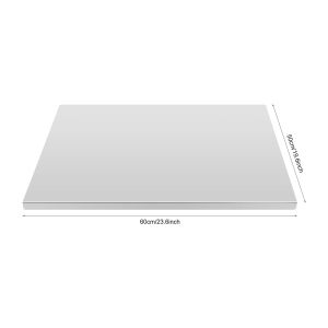 60x50cm Stainless Steel Chopping Board with L-Shaped Folded Edge for Cutting Veggies Kneading Dough Kitchen Counter Protection2026