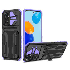 Luxury Wallet Card Slot Case For Xiaomi Redmi Note 11 11S 11E Pro 4G 5G Shockproof Armor Holder Stand Cover for Redmi Note11 11s
