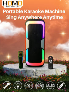 HOMO 4407 Karaoke Set Speaker with Wireless Microphone and Remote Control 4407 Karaoke Trainer