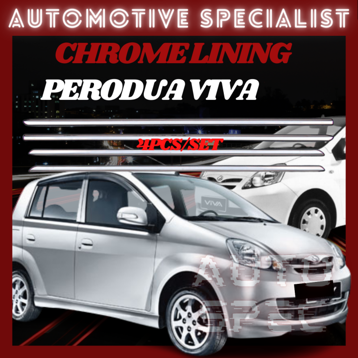 Perodua Viva Window Chrome Lining Door Belt Moulding / Window Trim ...