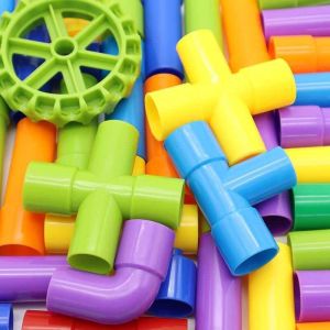 izimiao Kids Stacking Toy Stacking Blocks Toys Pipeline Pipe Toy Construction Asembling Blocks Building Blocks Kids Puzzle Budak Mainan Gift