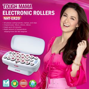 Tough Mama NTM-ER20 Electric Rollers Hair Curling Barrels Clamps Clips Hair Roller Curler
