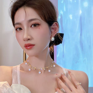 WHC Jewelry 2022ล่าสุด Mermaid Pearl พู่ประกาย Zircon รูปลักษณ์สร้อยคอผู้หญิงหรูหรา คุณภาพสูง Clavicle Chain