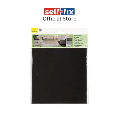 Fix-O-Moll FM-3566373 Felt Pad Self Adhesive (Black) 20cm x 20cm