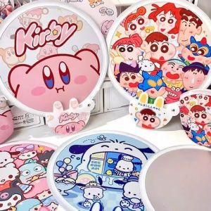 Sanrio Cartoon Fan Reflector Kuromi My Melody Portable Folding Fan Summer Cute Little Fan Girls Selfie Fill-in Light Artifact