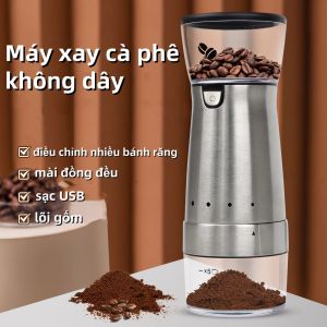 Máy xay cà phê Máy mài có thể sạc lại Máy đập đa năng bằng thép không gỉ