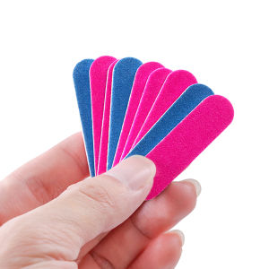 single Use Small Rub Wear Nail Tool 5cm Nail File Powder Rub Blue Nail Stock Mini Wood Chip File