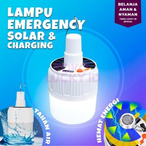 Lampu LED Emergency Solar Panel Darurat COB 20W Portable