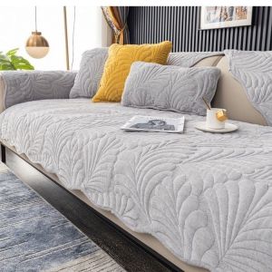 Nordic Thick Sofa Cover Sofa Cushion Soft Towel 1/2/3 Seater L Shape Anti-Slip Milk Velvet Alas Sofa