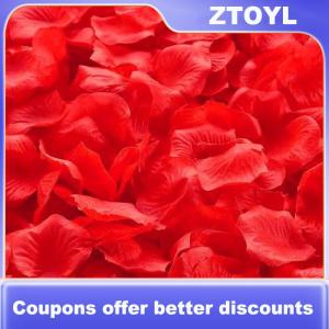 【ZTOYL】 1000Pcs Artificial Fake Rose Petals Colorful Simulation Silk Rose Petal For Valentines Day Wedding Party Romantic Decoration