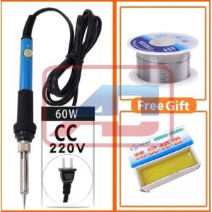 【3 IN 1】Soldering Iron Set Original AD 220V 60W Electric Welding Soldering Iron Temperature Adjustable PH Plug Rosin LEAD