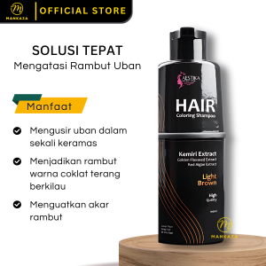 Shampo Anti Uban Ampuh AESTIKA Hair Coloring Shampoo LIGHT BROWN Sampo Penghitam Rambut Uban Permanen Anti Uban