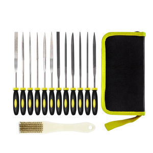 17Pcs Ceramic File Set - Rubber Handle Woodworking Polishing Rasp with Storage Bag for Crafts