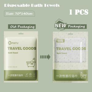 Tầm nhìn 1/3pcs dùng một lần khăn tắm vòi hoa sen khăn tắm xách tay dùng một lần khăn lau cho du lịch/bãi biển/vòi hoa sen/đi bộ đường dài/Bơi/khách sạn/Cắm trại đóng gói riêng Khăn dùng một lần-70x140cm
