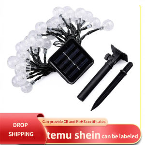 VIVOLILV ⚡️จัดส่งจากประเทศไทย⚡️ไฟตกแต่งโซล่าเซลล์ LED พลังงานแสงอาทิตย์ กันน้ํา 5 เมตร 20 ดวง สําหรับตกแต่งสวน งานแต่งงาน โซล่าเซลล์ กลางแจ้ง ลูกแก้ว