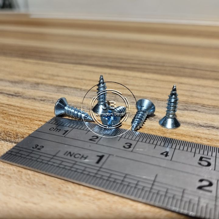 10 BUAH SEKRUP FH FAB 6X1/2 PANJANG 1,2CM SKRUP F+AB TAPPING TAPING SCREW 6 X 1/2 1,2 CM OBENG PLUS DATAR 12MM 12 MM DIAMETER DRAT 3,5MM  DIAMETER KEPALA 6MM