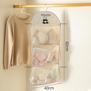 [COD] zhangyuqing 2 3Layer Large Capacity Storage Mesh Bag Underwear Socks Storage Bag Breathable Wardrobe Organizer With Clothes Hanger