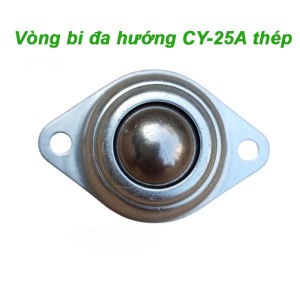 Combo 10 Bánh xe đa hướng con lăn bi cầu Mắt Trâu Đa Hướng CY-25A bằng thép Bàn Trượt Xoay 360 độ đường kính 25mm