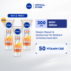 [BUY 2 FREE 1] NIVEA Body Lotion - Extra Bright C&E Vitamin Lotion (320ml x3) (Losen Badan)