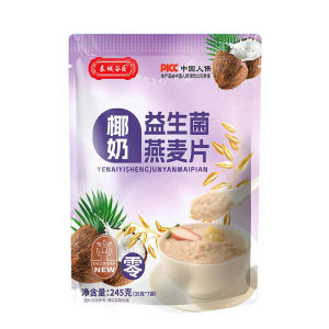 【ซื้อ 1 ฟรี 1】ข้าวโอ๊ตโปรไบโอติก ข้าวโอ๊ต ข้าวสาลี สะดวกและรวดเร็ว สัดส่วนทางโภชนาการทางวิทยาศาสตร์ ถุง 245 กรัม ต้มอย่างรวดเร็ว ผงทดแทนอาหารโภชนาการ อาหารเช้าทันทีและมีประสิทธิภาพ อาหารมื้อเบาๆ อร่อย