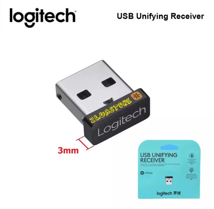 Đầu thu chuột không dây Logitech Logicool USB Receiver Logi Bolt, Logi Unifying, 1 kênh, kênh