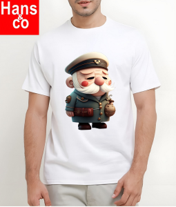 Kaos Pria 3 Dimensi Motif Nahkoda Kapal Tshirt Oblong Katun 24s H0177 By Hans & Co