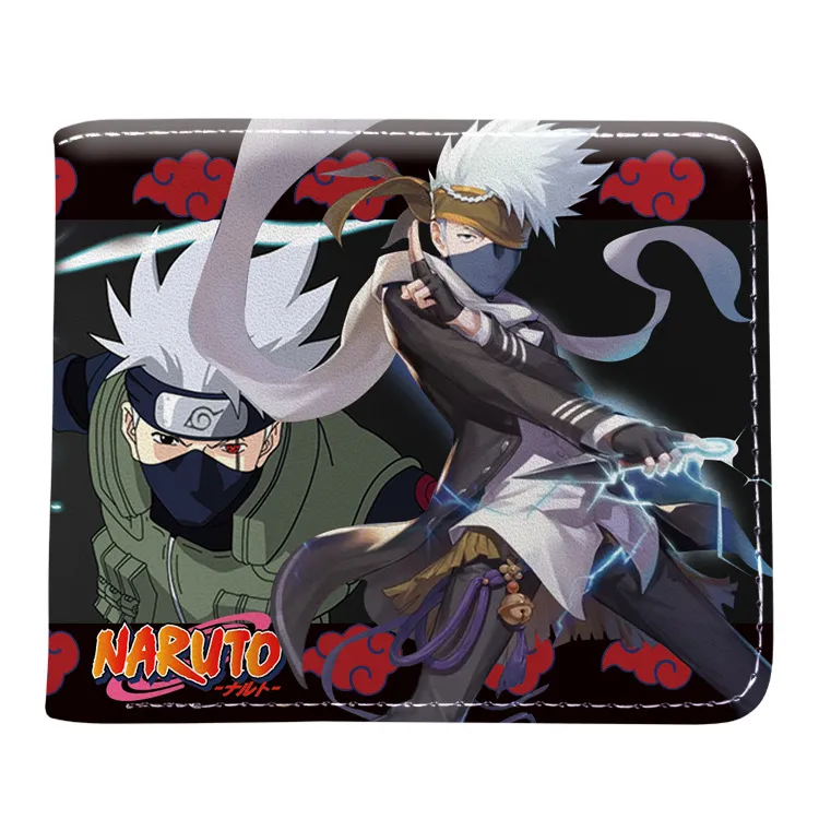 NARUTO Uchiha Sasuke Uzumaki Naruto Bifold Wallet for Kids Men