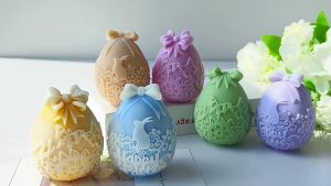 Reusable Silicone Colorful Eggs Mold Flexible Silicone Mold For Easter Eggs Making And Artistic Craft Creations