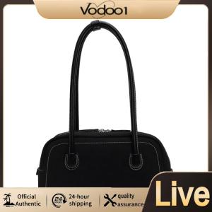 【Vodool】 Underarm Bag for Women Multi Pocket Handbag Faux Suede Solid Color Tote Purse Zipper Satchel Bag for Work Shopping
