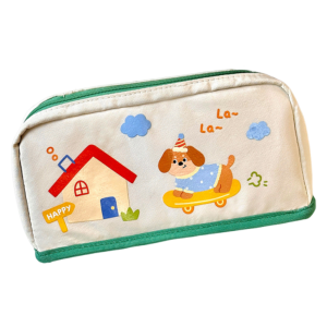 MIRACLE HOME STORE Dung lượng lớn Túi bút hoạt hình INS Có thể đứng vững Túi đựng bút chì Đẹp Hợp thời trang Hộp đựng văn phòng phẩm có khóa kéo Vật tư văn phòng trường học