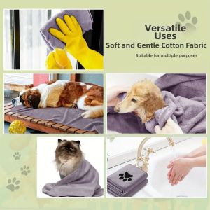 FLEURS Microfiber Dog Towels 75cm/100cm Highly Absorbent Pet Cloth Breathable Super Soft Pet Grooming Towel Drying Dogs