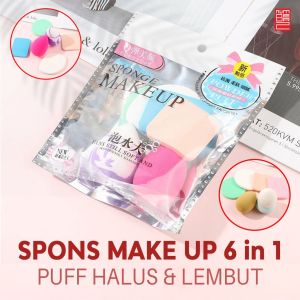 Spons make up 1 set murah beauty blender  spons halus lembut pembersih wajah 1 set