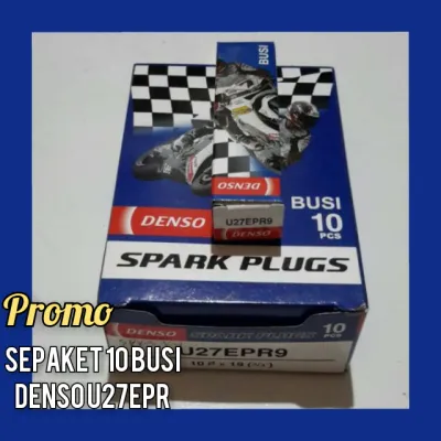 Busi Denso U27EPR9 isi 10 pcs (sepuluh) Busi Supra X 125 Vario Beat Scoopy Vixion Mega pro Byson dll