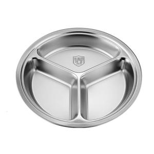 Multiple Compartment Stainless Steel Dinner Plate Serving Dish Hygienic Storage Solution For Apartments Dormitories