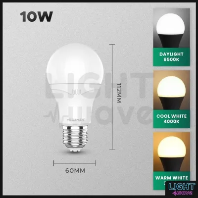 [SIRIM] MEGAMAN 3W/5W/7W/10W/12W/15W E27 CLASSIC LED LIGHT BULB