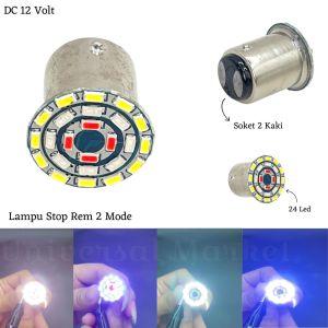 Lampu stop rem belakang 24 mata LED 2 mode running dan kedip untuk motor mobil 12volt Bohlam stop belakang Stoprem belakang motor mobil