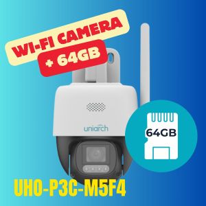 UNIARCH Uho-P3C-M5F4 5MP ColorHunter with Wise-ISP Outdoor Pan & Tilt Wi-Fi Camera