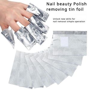 50pcs/1 Set Aluminium Foil Tools UV Gel With Acetone Contains Cotton Nail Manicure Nail Clean Tools