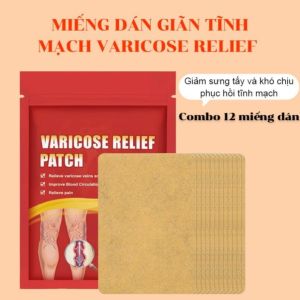 Miếng Dán Giảm Tĩnh Mạch Varicose Relief 12 Miếng - Giảm Sưng Tấy Khó Chịu Phục Hồi Tĩnh Mạch