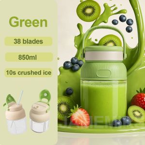 850ml Portable Blender 38 Blades Juicer Cup Ice Crushing Fruit&Vegetabl Maker