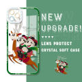 case For iPhone 11 Pro Max/12 Pro Max/13 Mini/13 Pro Max/14 Plus/14 Pro Max/11/11 Pro/12/12 Pro/13/13 Pro/14/14 Pro Original Shockproof Cartoon Christmas Crystal Soft case Full Cover Camera Protection Transparent Cellphone Cas. 