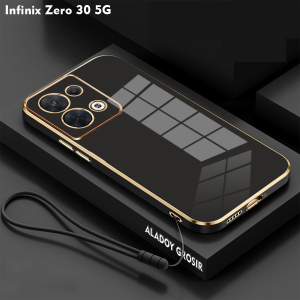 Case Infinix Zero 30 5G Casing Ultra Slim Luxury Square Plating Premium Softcase