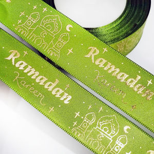 1ROLL Pita Idul Fitri Ramadhan 2.5cm - Ribbon Eid Mubarak Hiasan Hampers Parcel Kado Lebaran PS303