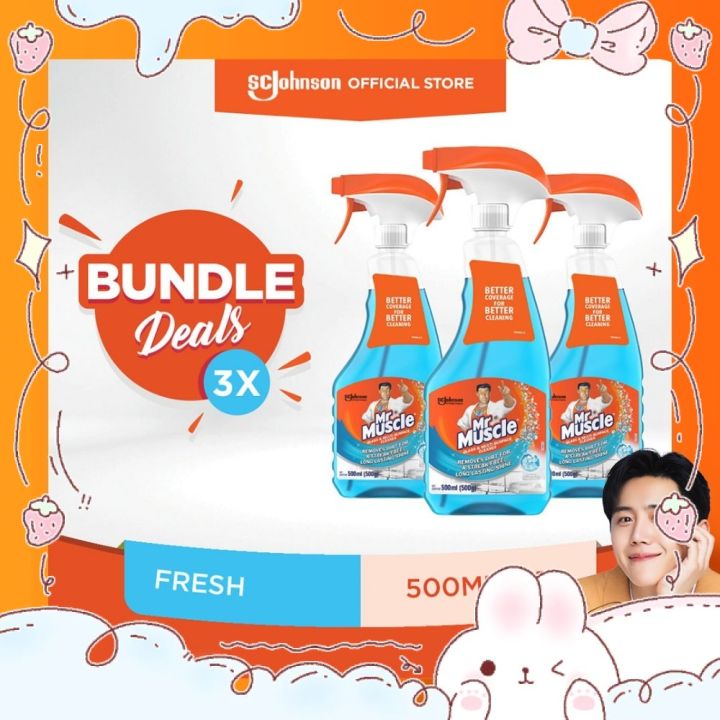 Mr. Muscle Glass and Multi-Surface Cleaner 500ml - Fresh Fragrance ...