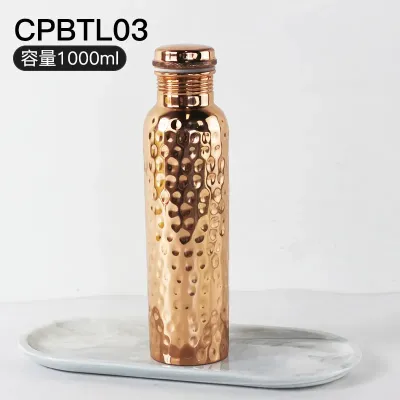 Handmade Pure Copper Water Bottle Portable Outdoor Travel Kettle Lightweight Leakproof Home Use