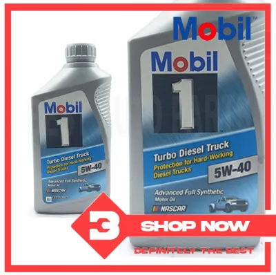 MOBIL 1 Fully Synthetic Motor Oil || Turbo Diesel Truck 5W40 / 5W-40 ( 1 Liter )