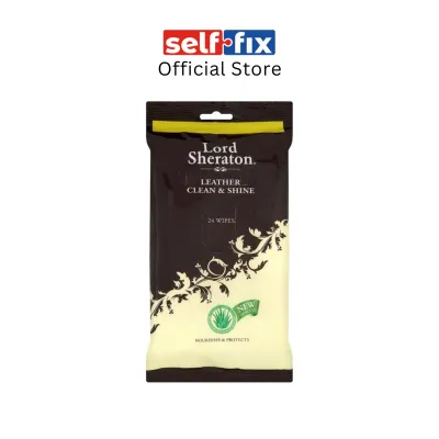 (Bundle Available) Lord Sheraton Leather Clean & Shine Wipes (Eco Wipes 100% Biodegradable) Leather Cleaner and Protection