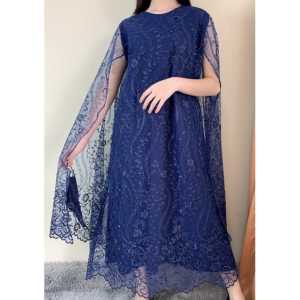 DERSS WANITA PANJANG DEWASA BURKAT KEBAYA MUTIARA MUSLIM + MASKER GAMIS FULL BORKAT PANJANG