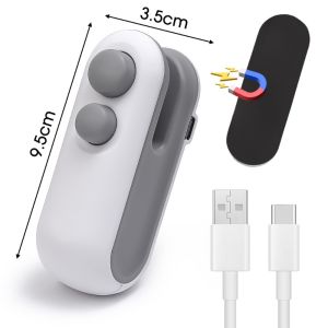 2 in 1 USB Rechargeable Food Bag Sealer / Portable Handheld Vacuum Food Sealer / Sealing Machine for Snacks and Vegetable Fresh Storage / Mini Bag Sealing Machine